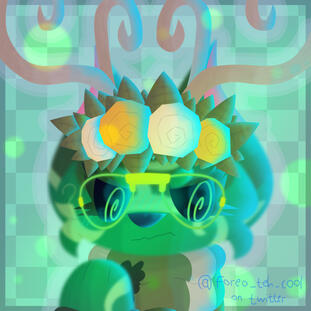 GREEN WOLF (Animal Jam avatar)